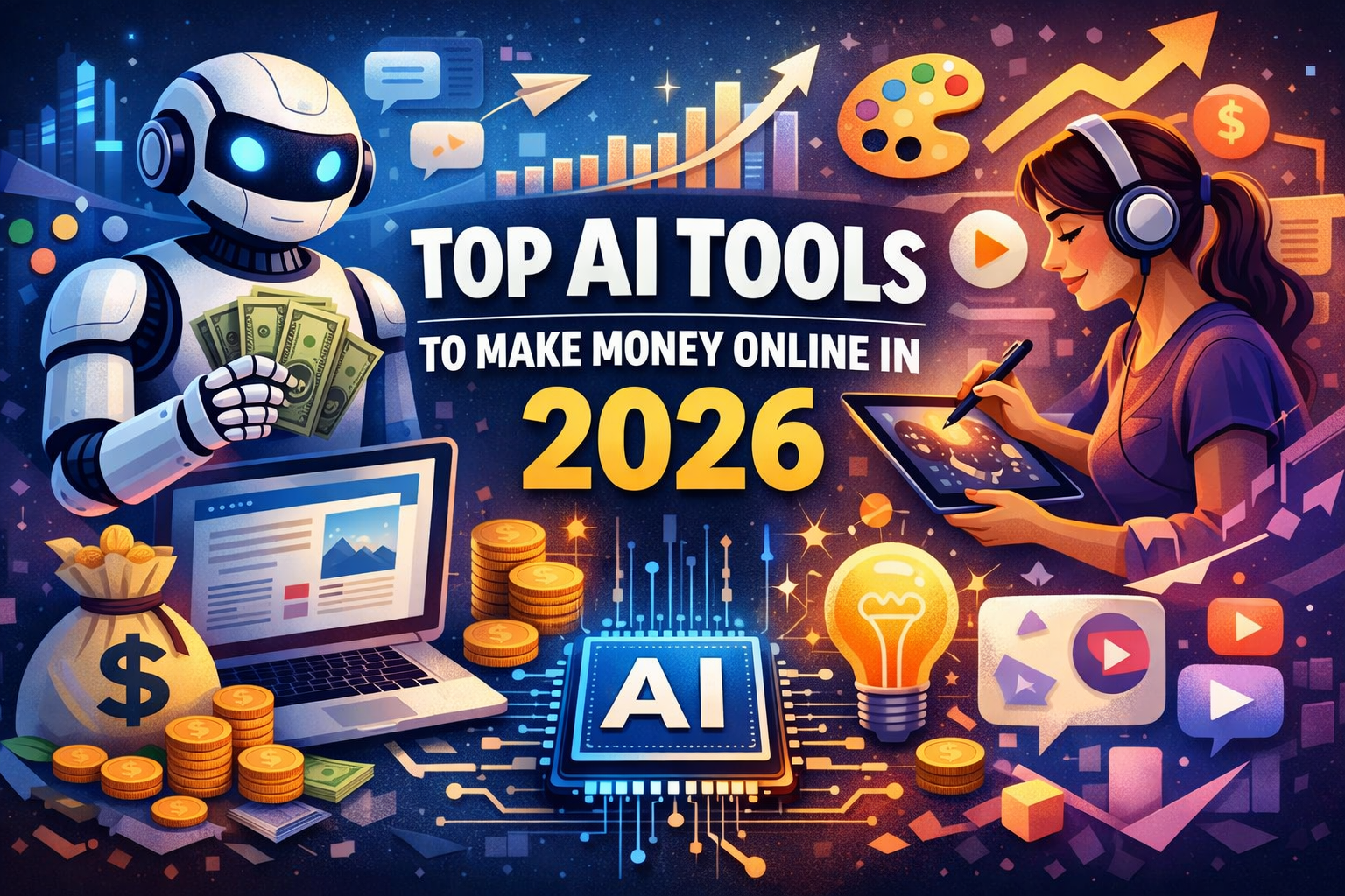 Top AI Tools to Make Money Online in 2026